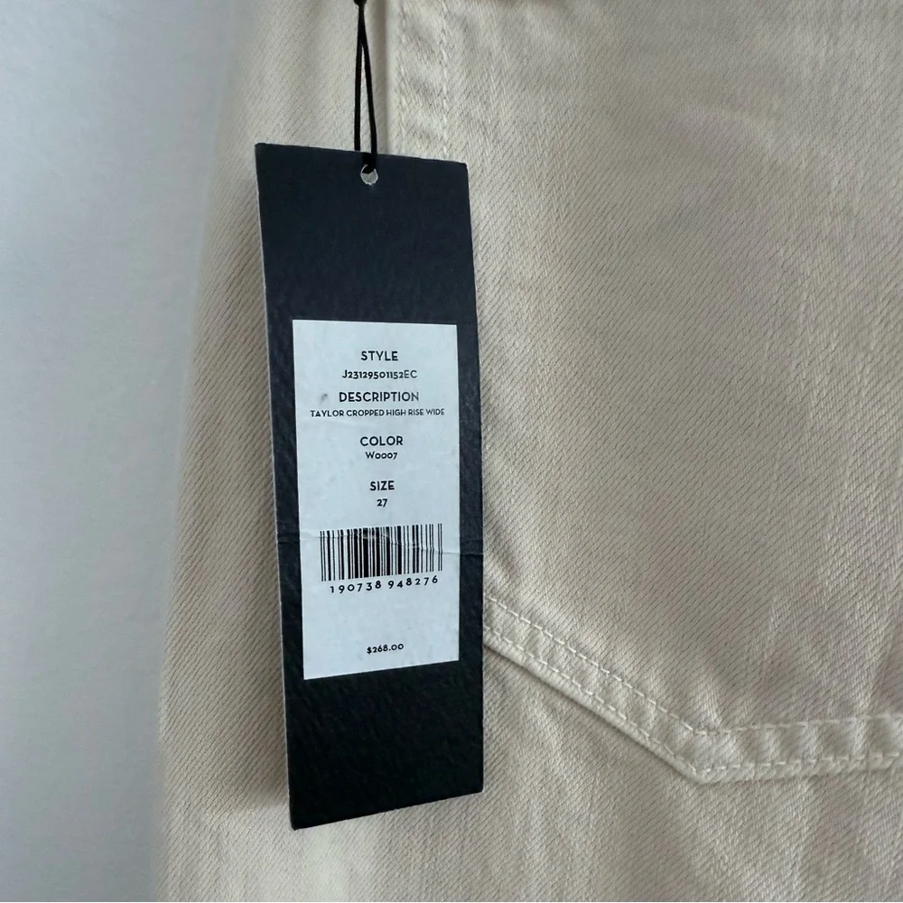 NWT Veronica Beard Taylor Cropped Wide-Leg Jean Sz 27 - Picture 7 of 8